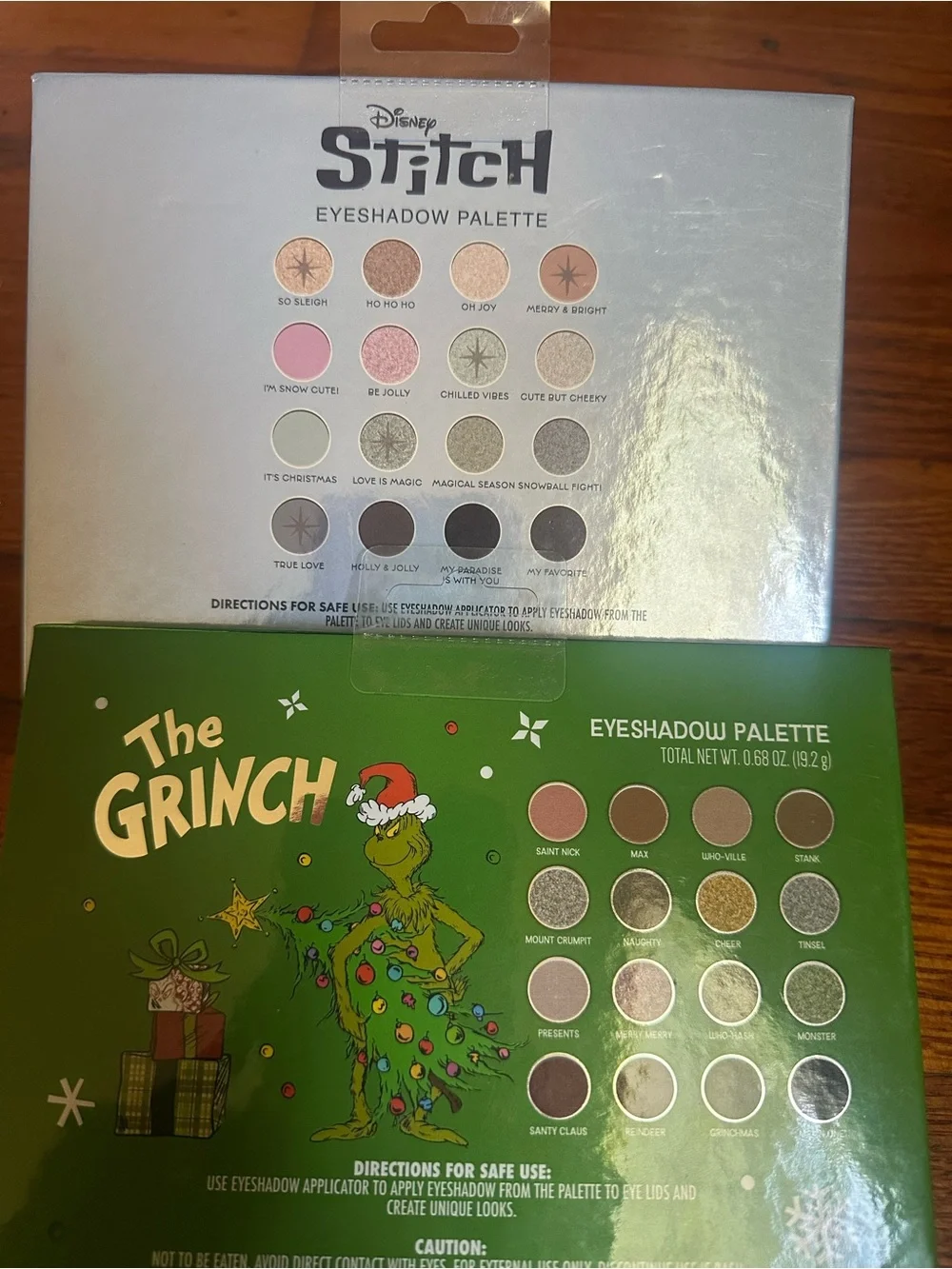 Disney Stitch & Grinch Glitter Eyeshadow Palette Set New